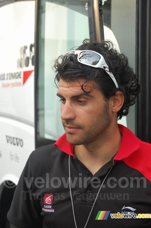 Oscar Pereiro Sio (Caisse d'Epargne) was ook bij de aankomst