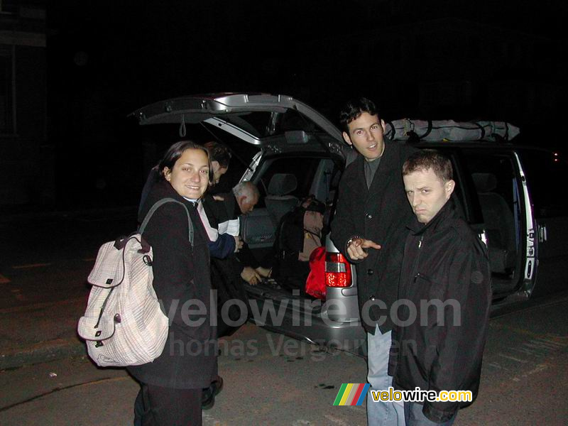 Aankomst met de taxi