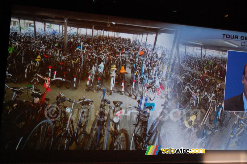 Fietsen op het station in Rotterdam