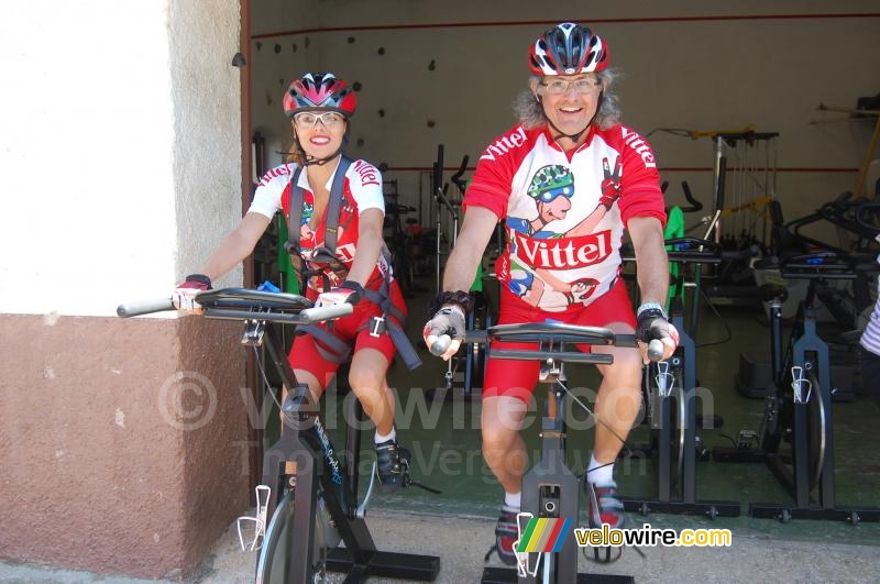 Maria Del Velo & Rémy Ancelle op de hometrainer