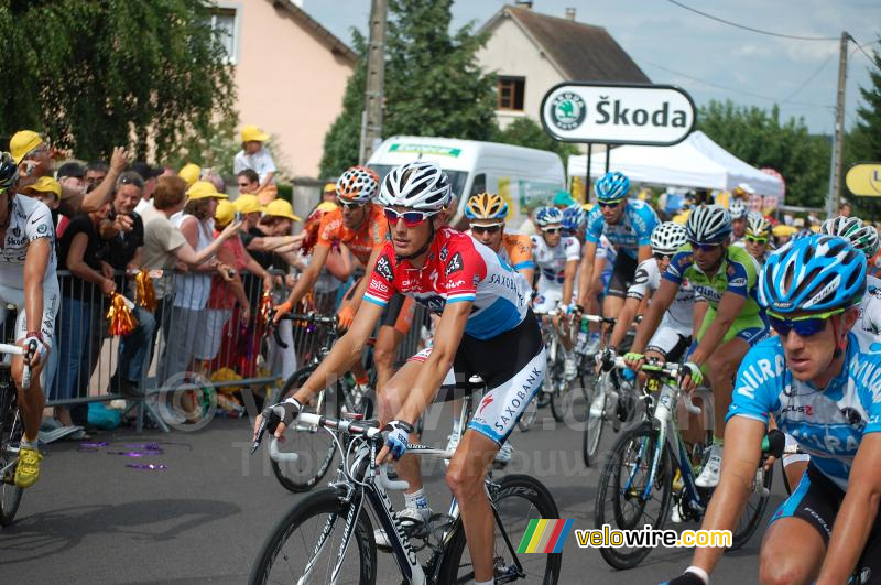 Andy Schleck (Saxo Bank) in Saint-Fargeau