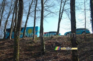 The Astana bus and cars (690x)