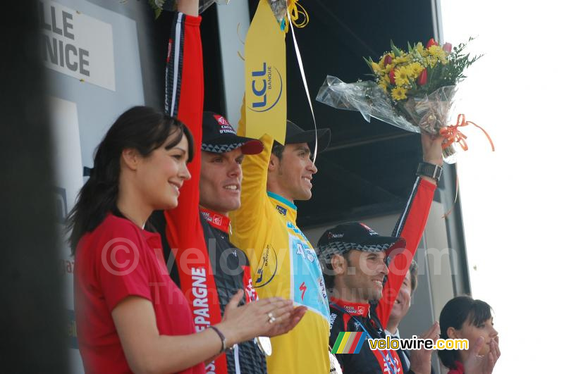 Het podium van Parijs-Nice 2010