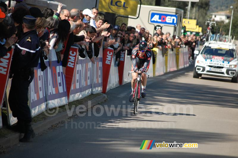 Christophe Moreau (Caisse d'Epargne) bij de finish