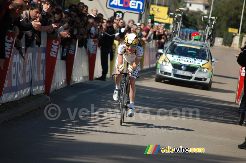 Michael Rogers (HTC-Columbia) bij de finish