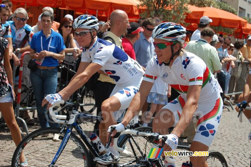 Jussi Veikkanen & Yauheni Hutarovich (Française des Jeux)