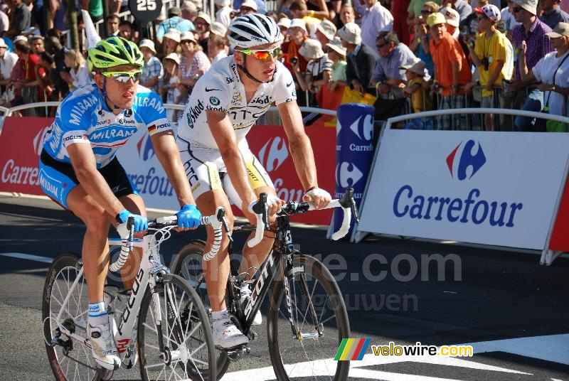Gerald Ciolek (Team Milram) & Tony Martin (HTC-Columbia)