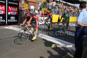 José Joaquin Rojas & Luis Léon Sanchez (Caisse d'Epargne) & Roman Kreuziger (Liquigas-Doimo) (523x)