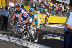 George Hincapie (BMC Racing Team), Maxim Iglinskiy (Astana) & Christian Knees (Milram) (920x)