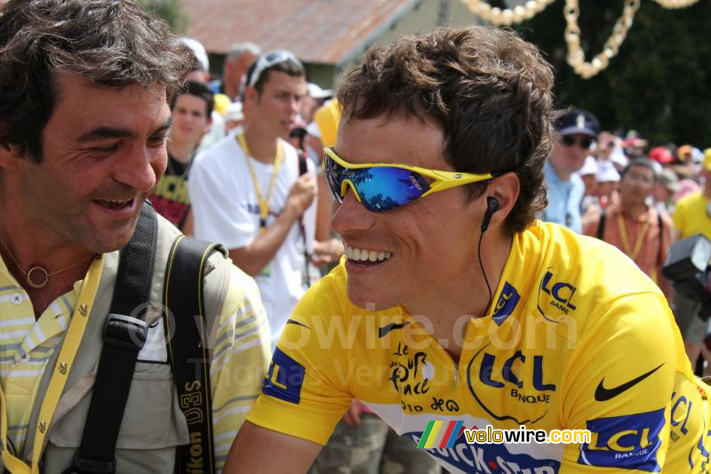 Sylvain Chavanel (Quick Step) in het geel (2)