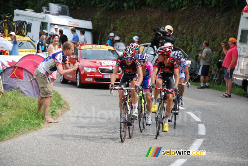 Christophe Moreau & Luis Léon Sanchez (Caisse d'Epargne), Damiano Cunego (Lampre-Farnese Vini), Sandy Casar (FDJ) & Anthony Charteau (Bbox Bouygues Telecom)