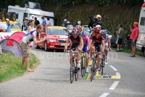 Christophe Moreau & Luis Léon Sanchez (Caisse d'Epargne), Damiano Cunego (Lampre-Farnese Vini), Sandy Casar (FDJ) & Anthony Charteau (Bbox Bouygues Telecom) (815x)
