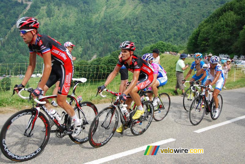 Christophe Moreau & Luis Léon Sanchez (Caisse d'Epargne), Damiano Cunego (Lampre-Farnese Vini), Sandy Casar (FDJ) & Anthony Charteau (Bbox Bouygues Telecom) (2)