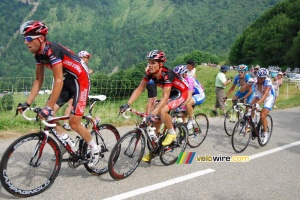 Christophe Moreau & Luis Léon Sanchez (Caisse d'Epargne), Damiano Cunego (Lampre-Farnese Vini), Sandy Casar (FDJ) & Anthony Charteau (Bbox Bouygues Telecom) (2) (791x)