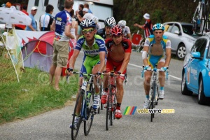 Sylvester Szmyd (Liquigas-Doimo), Steve Morabito (BMC Racing Team) & David de la Fuente (Astana) (990x)