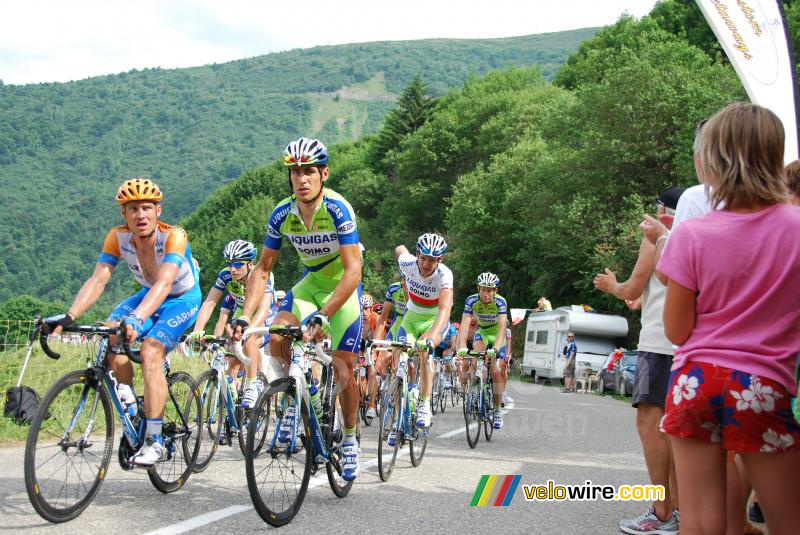 Robert Hunter (Team Garmin-Transitions) & Manuel Quinziato (Liquigas-Doimo)