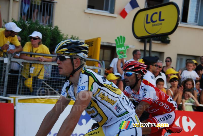 Bert Grabsch (HTC-Columbia) & Stéphane Augé (Cofidis)