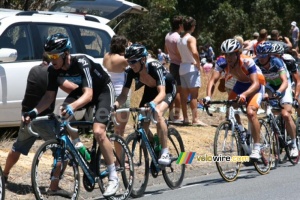 Michael Rogers & Ben Swift (Team Sky), Michael Matthews (Rabobank) & Sergey Lagutin (Vacansoleil-DCM Pro Cycling Team) (677x)