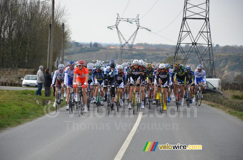 Laurent Didier (Saxo Bank-Sungard) in het peloton