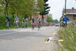 Le peloton au premier sprint (800x)