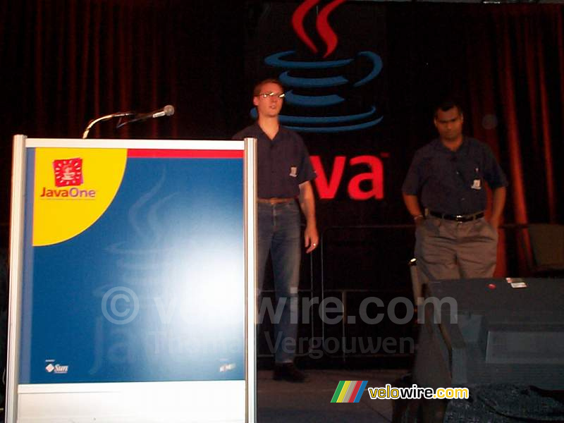 [San Francisco] - Benoît & Pubudu tijdens hun presentatie tijdens JavaOne