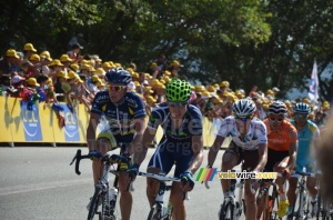 Lieuwe Westra (Vacansoleil-DCM Pro Cycling Team), Rui Costa (Movistar) & Maxime Bouet (AG2R La Mondiale) (623x)