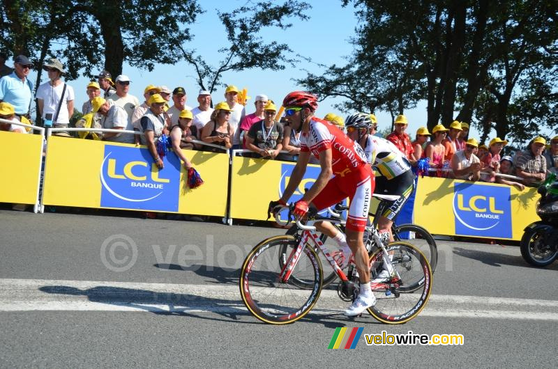 Tristan Valentin (Cofidis) & Matthew Goss (HTC-Highroad)
