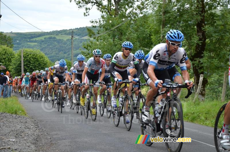 Garmin-Cervélo aan kop van het peloton