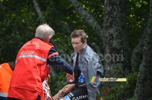 David Zabriskie (Team Garmin-Cervélo) unfortunately had to give up with a broken wrist (1023x)